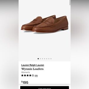 Women’s Lauren Ralph Lauren Wynnie polo tan leather loafers size 9.